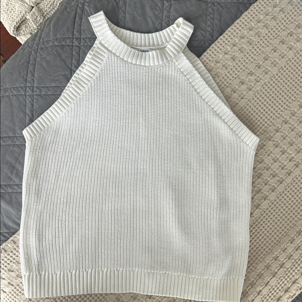 Old Navy White Halter Knit Top